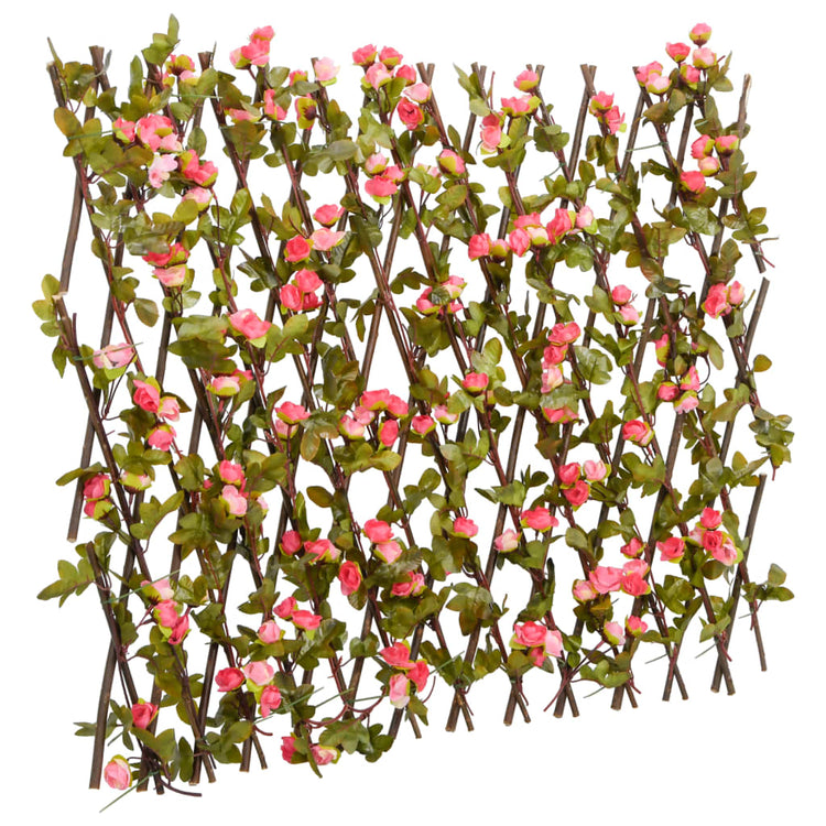 Vidaxl plante artificielle Ivy sur latwerk extraidable 180x60 cm rose foncé