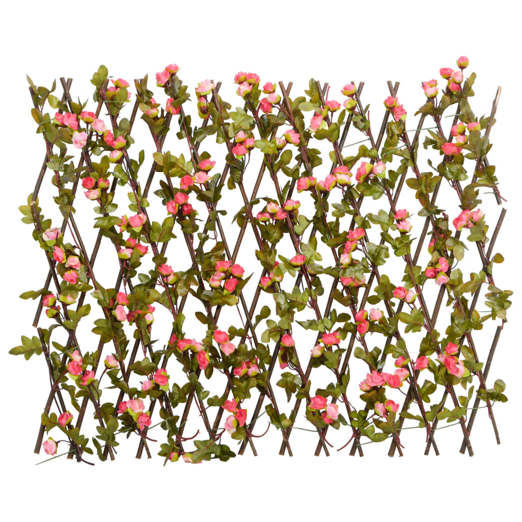 Vidaxl plante artificielle Ivy sur latwerk extraidable 180x60 cm rose foncé