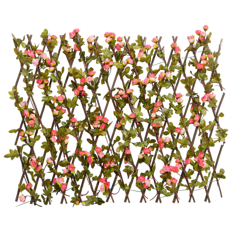 Vidaxl plante artificielle Ivy sur latwerk extraidable 180x60 cm rose foncé