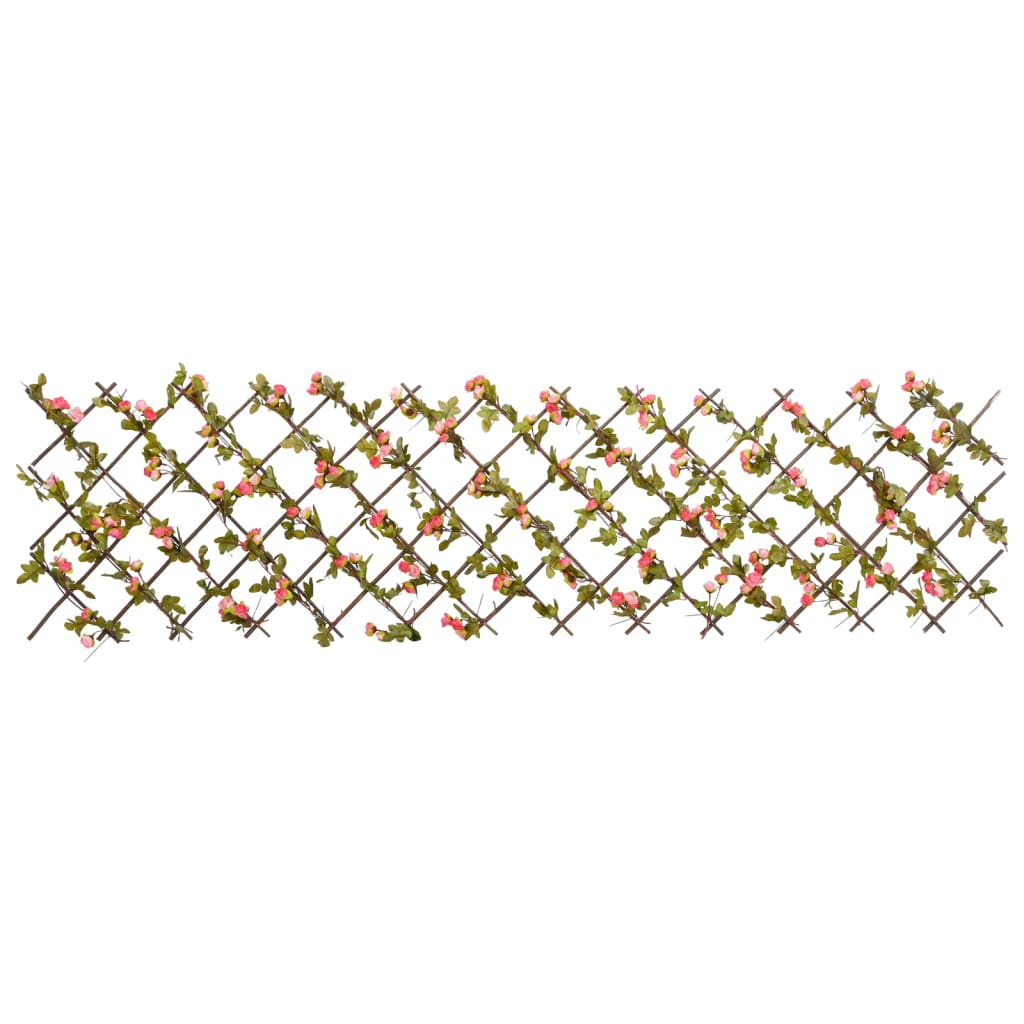 Vidaxl plante artificielle Ivy sur latwerk extraidable 180x60 cm rose foncé