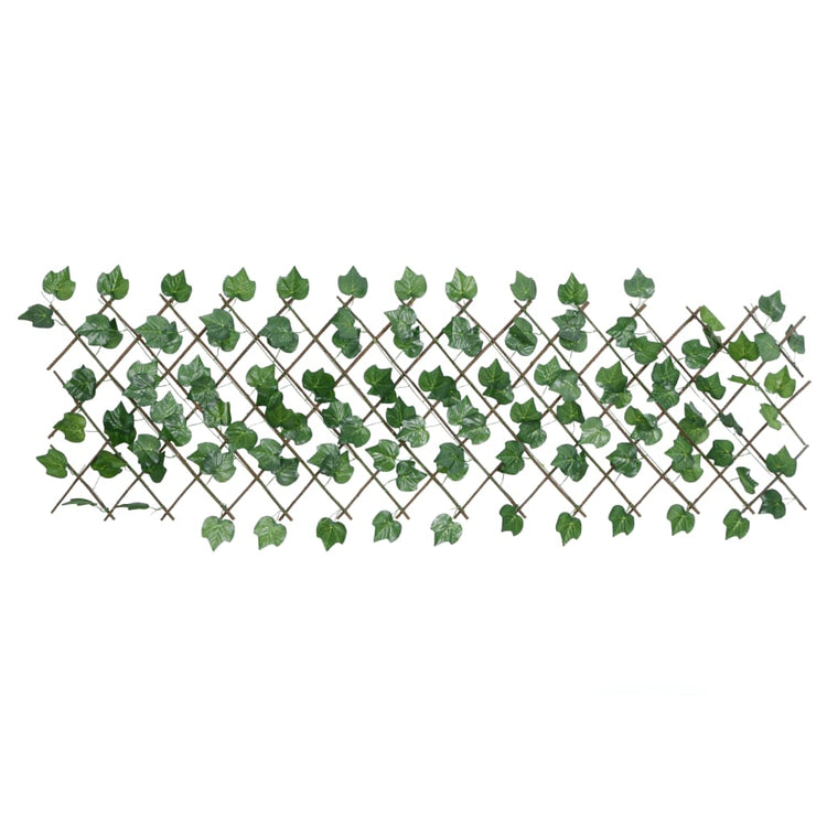 Vidaxl feuille de raisin de plante artificielle sur la latte extensible 190x60 cm vert