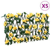 Vidaxl plante artificielle Ivy sur latwerk 5 pcs extensible 180x20 cm jaune - afbeelding 1