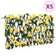 Vidaxl plante artificielle Ivy sur latwerk 5 pcs extensible 180x20 cm jaune