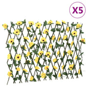 Vidaxl plante artificielle ivy sur latwerk 5 st excusent 180x60 cm jaune - afbeelding 1