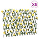 Vidaxl plante artificielle ivy sur latwerk 5 st excusent 180x60 cm jaune