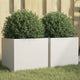 Jardinières vidaxl 2 ST 32x30x29 cm en acier blanc