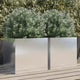 Jardinières vidaxl 2 st 42x40x39 cm en acier inoxydable en argent coloré