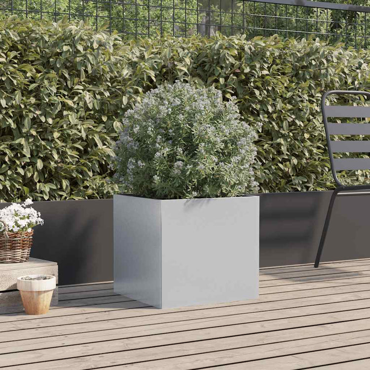 Boîte de planification Vidaxl 42x40x39 cm Couleur en argent en acier galvanisé