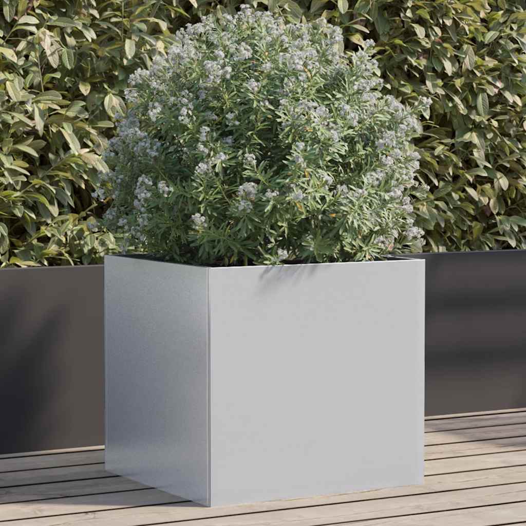 Boîte de planification Vidaxl 42x40x39 cm Couleur en argent en acier galvanisé