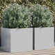 Vidaxl Planters 2 ST 42x40x39 cm Couleur en argent en acier galvanisé