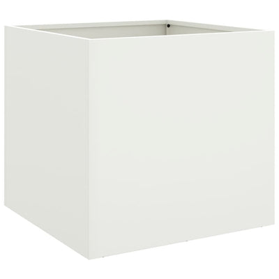 Boîte de planification Vidaxl 49x47x46 cm en acier blanc
