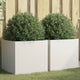 Jardinières vidaxl 2 pcs 49x47x46 cm en acier blanc