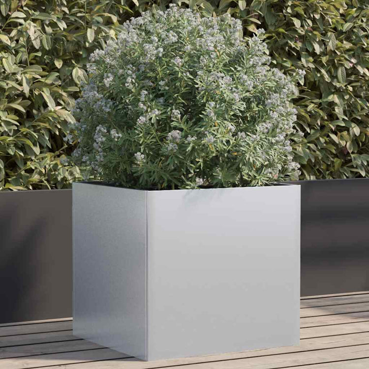 Boîte de planification Vidaxl 49x47x46 cm Couleur en argent en acier galvanisé