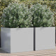 Jardiers Vidaxl 2 ST 49X47X46 CM Couleur en argent en acier galvanisé