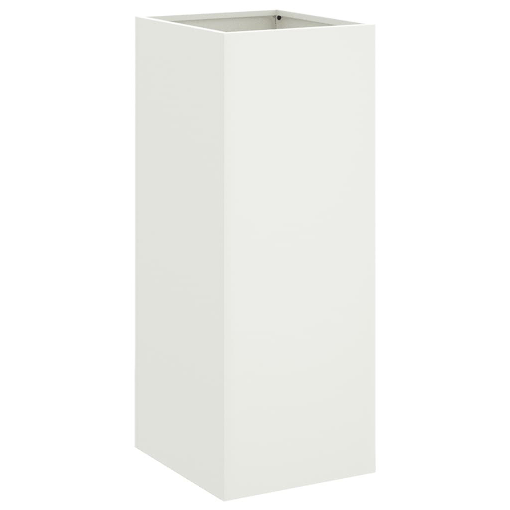 Boîte de planification Vidaxl 32x29x75 cm en acier blanc