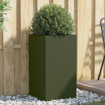 Boîte de planification Vidaxl 42x38x75 cm en acier vert olive