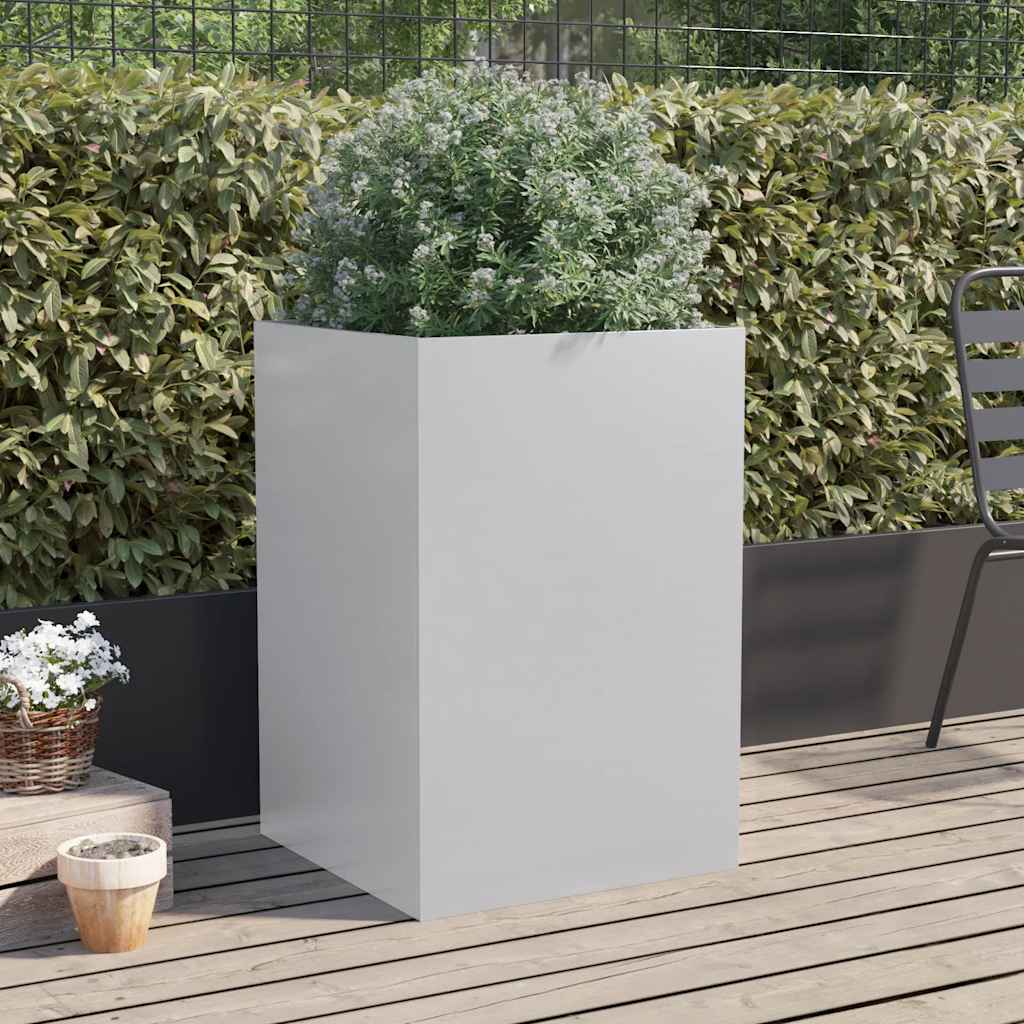 Boîte de planification Vidaxl 52x48x75 cm Couleur en argent en acier galvanisé
