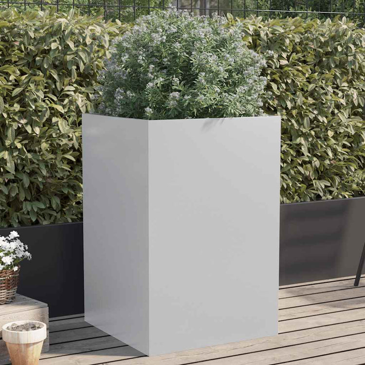 Boîte de planification Vidaxl 52x48x75 cm Couleur en argent en acier galvanisé