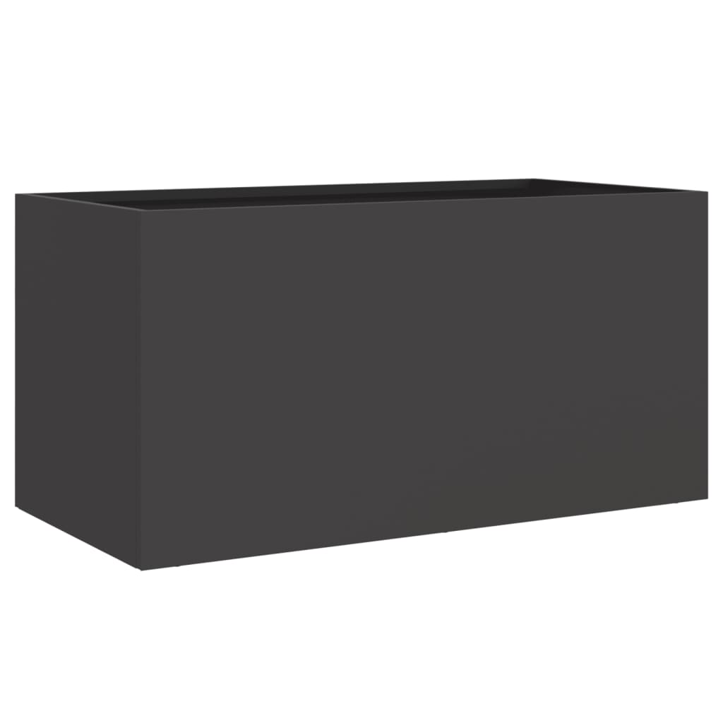 Boîte de planification Vidaxl 62x30x29 cm en acier noir