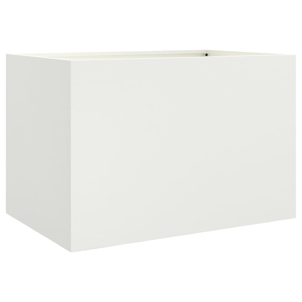 Boîte de planification Vidaxl 62x40x39 cm en acier blanc
