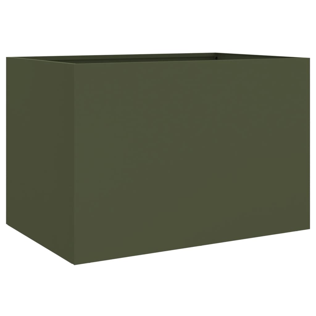 Boîte de planification Vidaxl 62x47x46 cm Green d'olive en acier