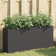 Vidaxx jardinières avec 2 pots 2 pcs 90x20x40 cm poly rotin noir