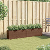 Vidaxx jardinières avec 2 pots 2 pcs 90x20x40 cm poly rotin marron