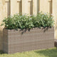 Vidaxx jardinières avec 2 pots 2 pcs 90x20x40 cm poly rotin gris
