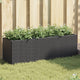 Vidaxx jardinières avec 3 pots 2 pcs 105x30x32 cm poly rotin noir