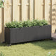 Vidaxx jardinières à roulettes 2 pcs 107x32x38 cm poly rotin noir