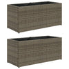 Vidaxx jardinières avec 2 pots 2 pcs 72x30x32 cm poly rotin gris