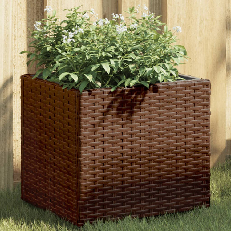 Vidaxx jardinières 2 pcs 36x30x32 cm poly rotin marron