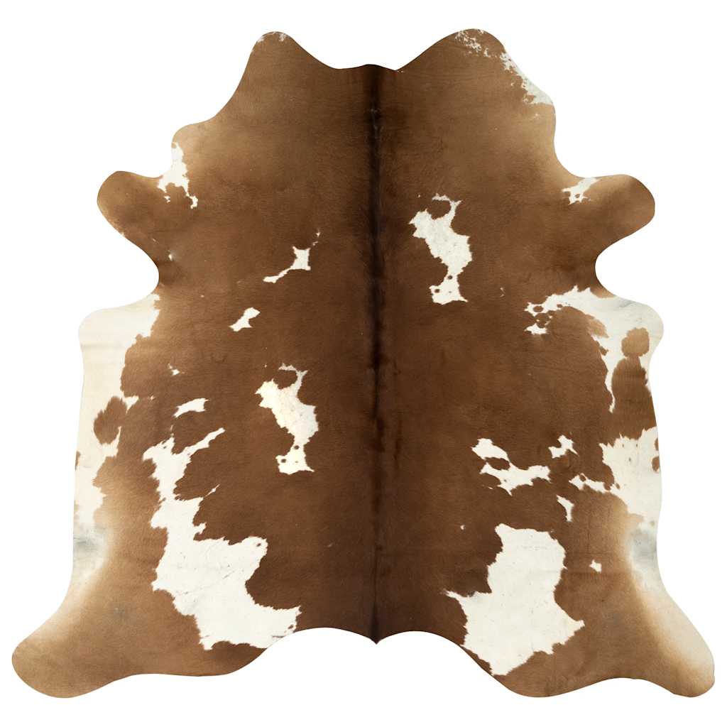 VidaXL tapis 180x220 cm véritable peau de vache marron et blanc