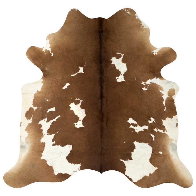 VidaXL tapis 180x220 cm véritable peau de vache marron et blanc