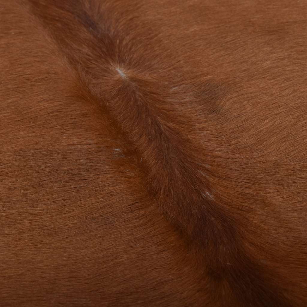 VidaXL tapis 180x220 cm véritable peau de vache marron et blanc