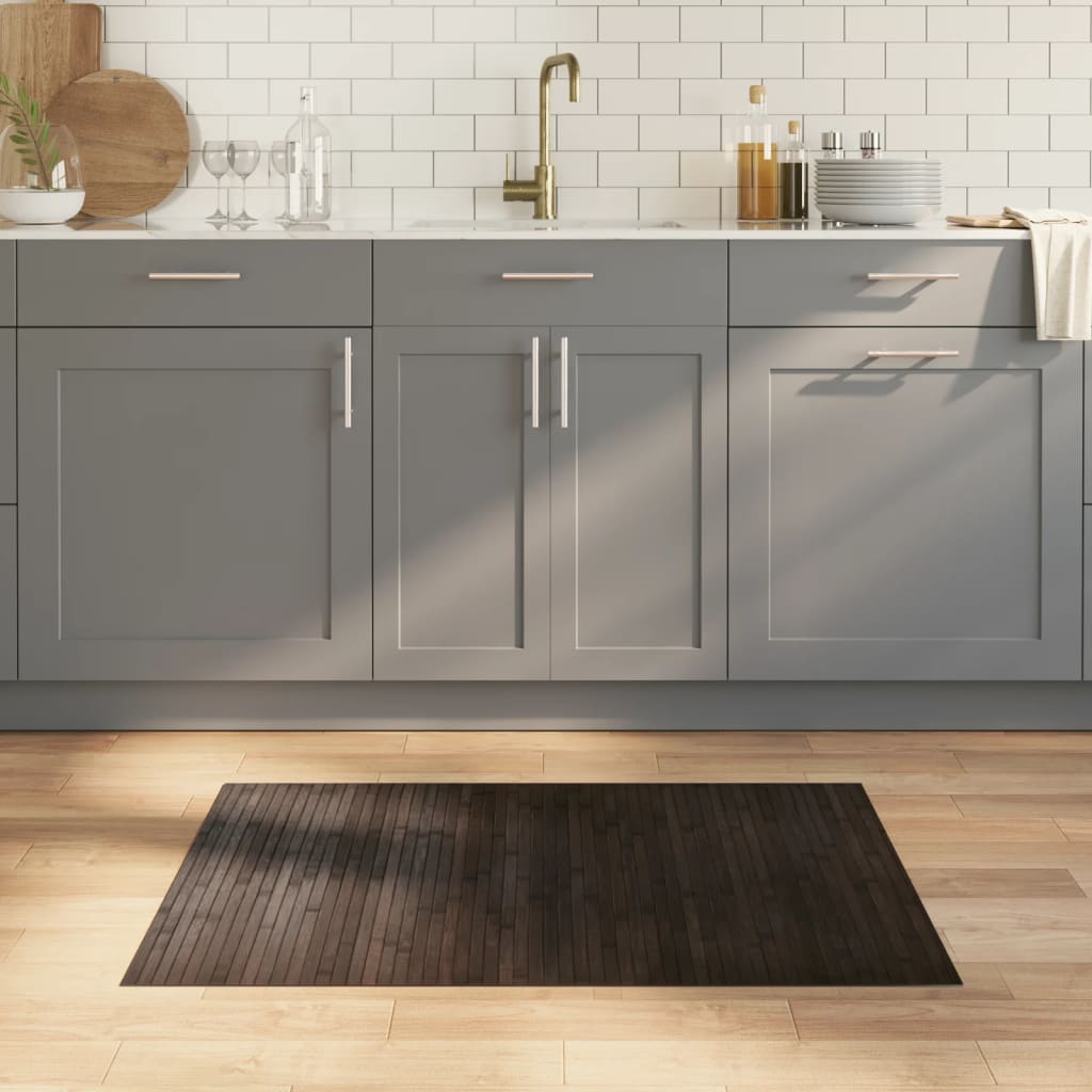 Vidaxx tapis rectangulaire 70x100 cm bambou marron foncé