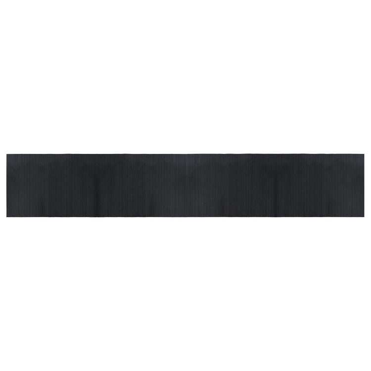 Tapis vidaxl rectangulaire 70x400 cm Bamboo noir