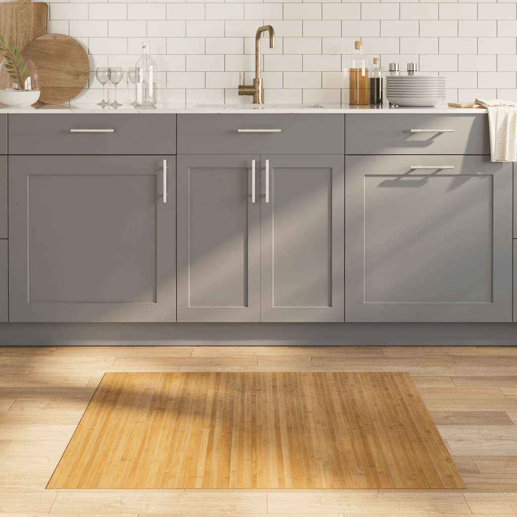 Vidaxl rectangulaire 80x100 cm bambou naturel