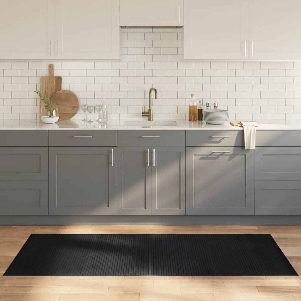Vidaxx tapis rectangulaire 80x200 cm bambou noir