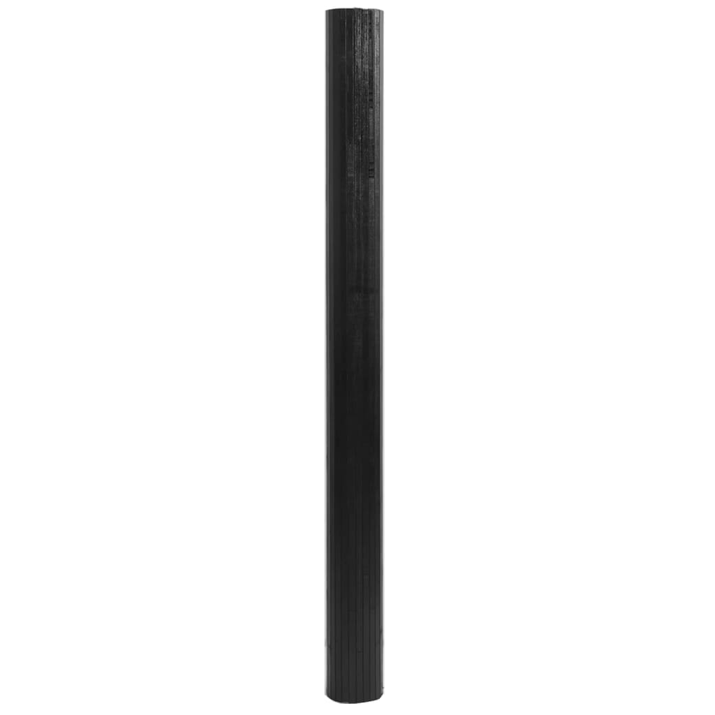 Tapis vidaxl rectangulaire 80x300 cm Bamboo noir