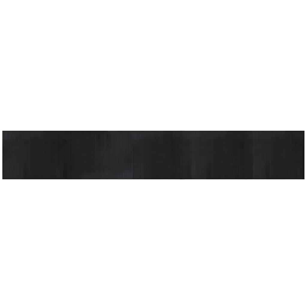 Tapis vidaxl rectangulaire 80x500 cm Bamboo noir