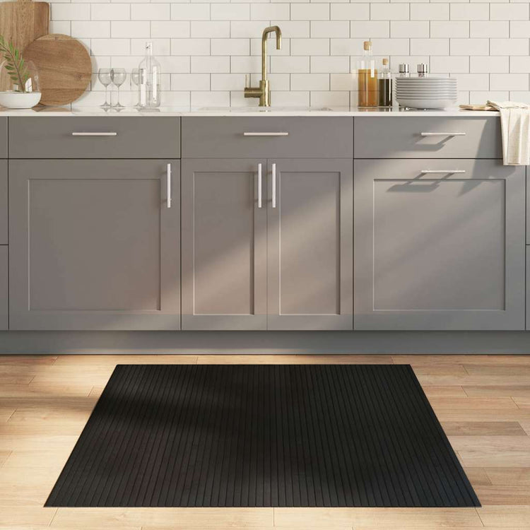 Vidaxx tapis rectangulaire 100x100 cm bambou noir