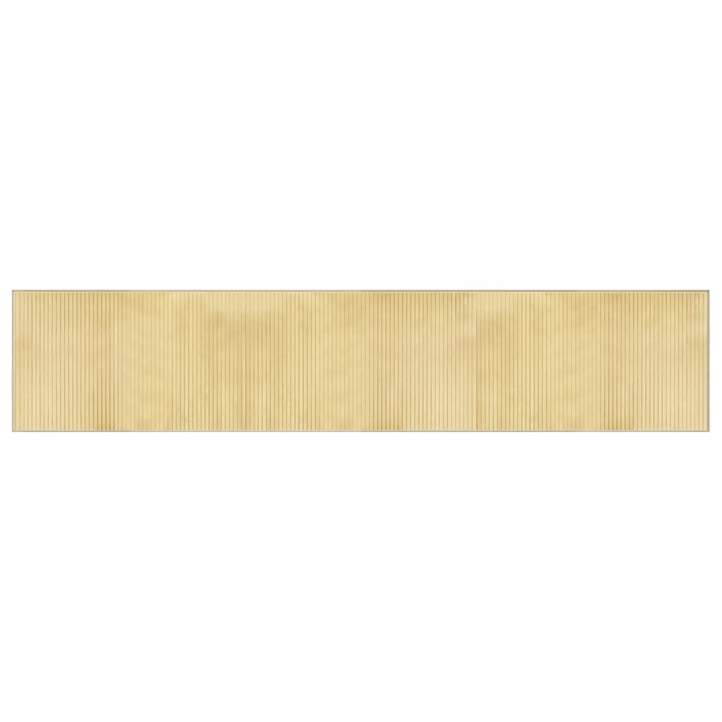 Tapis vidaxl rectangulaire 60x300 cm Bamboo léger naturel