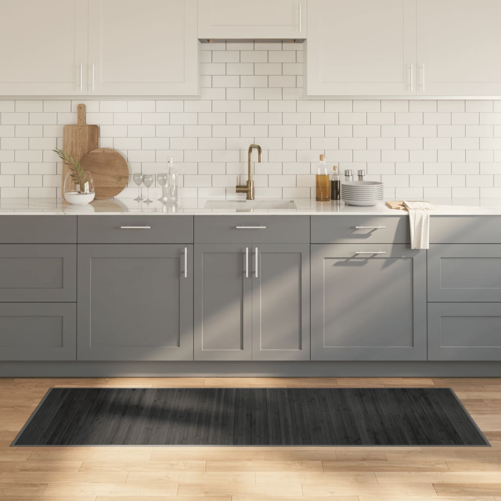 Vidaxx tapis rectangulaire 70x200 cm bambou gris