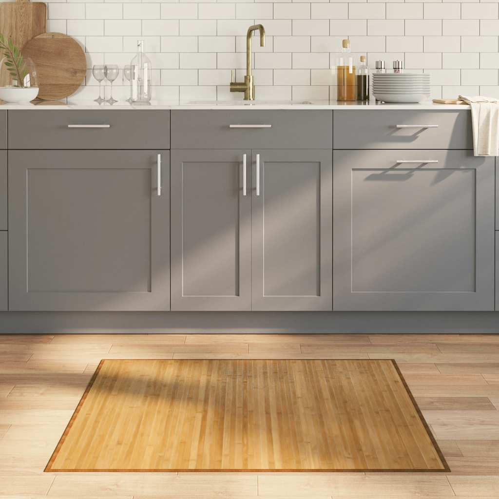 Vidaxl rectangulaire 80x100 cm bambou naturel