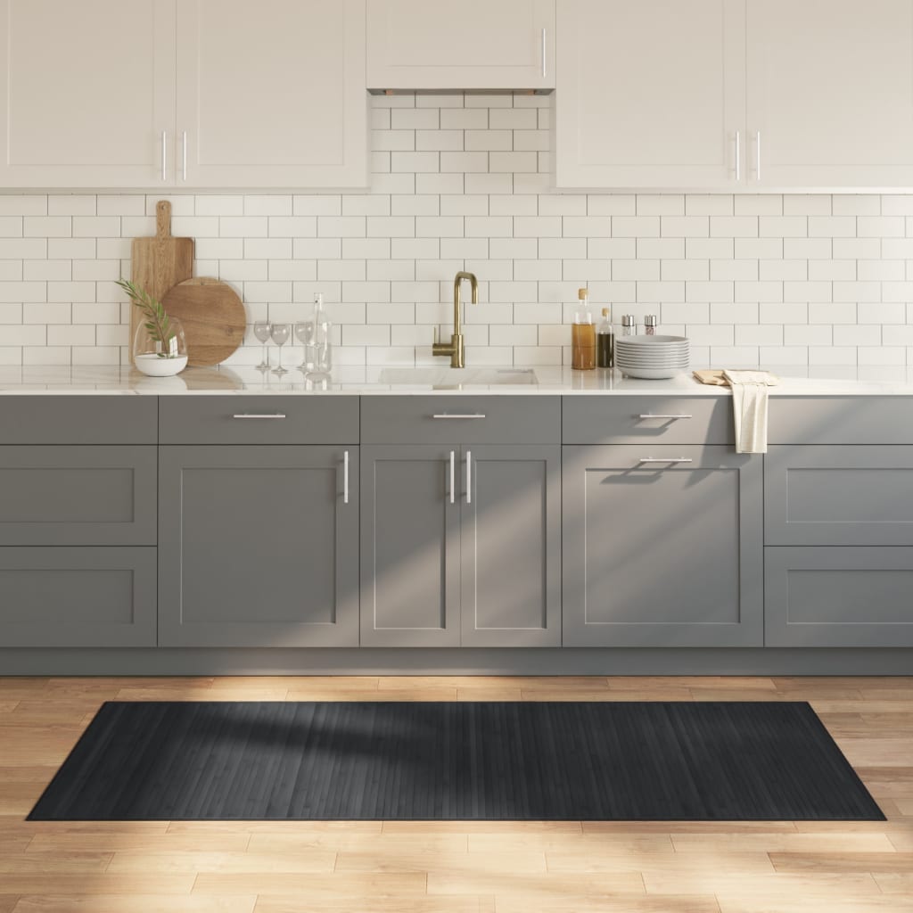 Vidaxx tapis rectangulaire 80x200 cm bambou gris