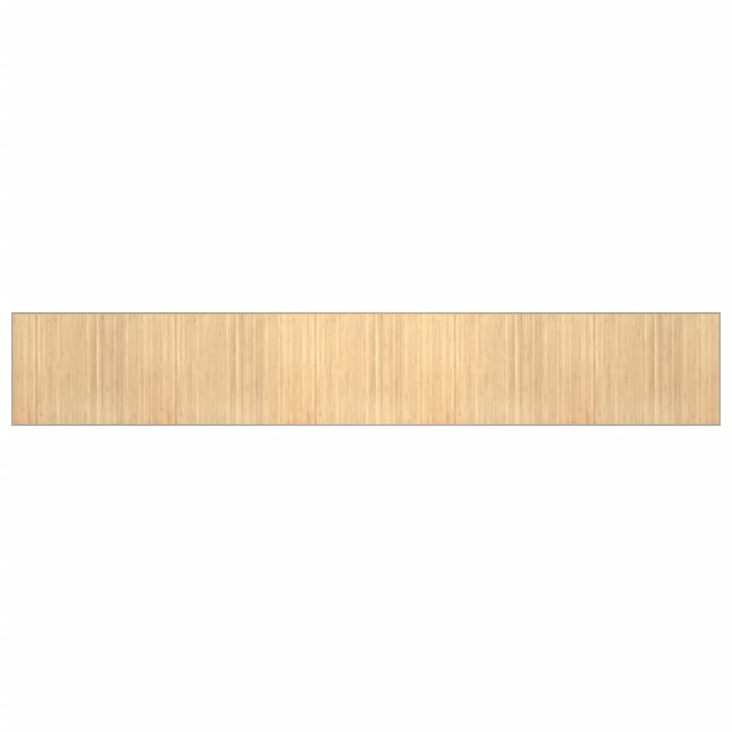 Tapis vidaxl rectangulaire 80x500 cm Bamboo Light Natural