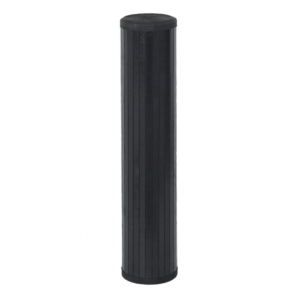Vidaxx tapis carré 100x100 cm bambou noir
