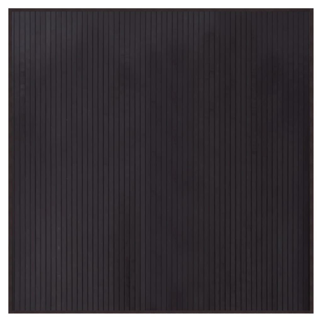 Vidaxl tapis carré 100x100 cm en bambou brun foncé