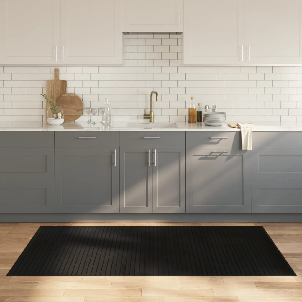 Vidaxx tapis rectangulaire 100x200 cm bambou noir